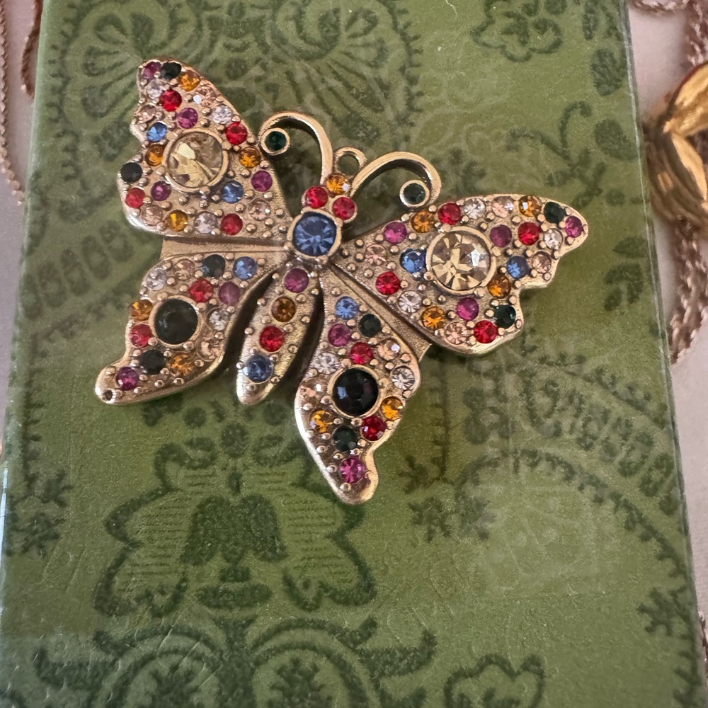 Colorful Gucci Butterfly Charm Upcycled